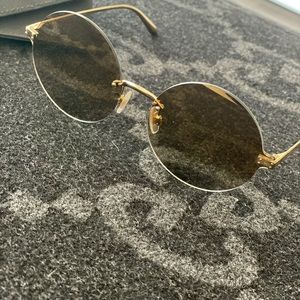 Dolce & Gabbana gold round sunglasses!!! Gorgeous!